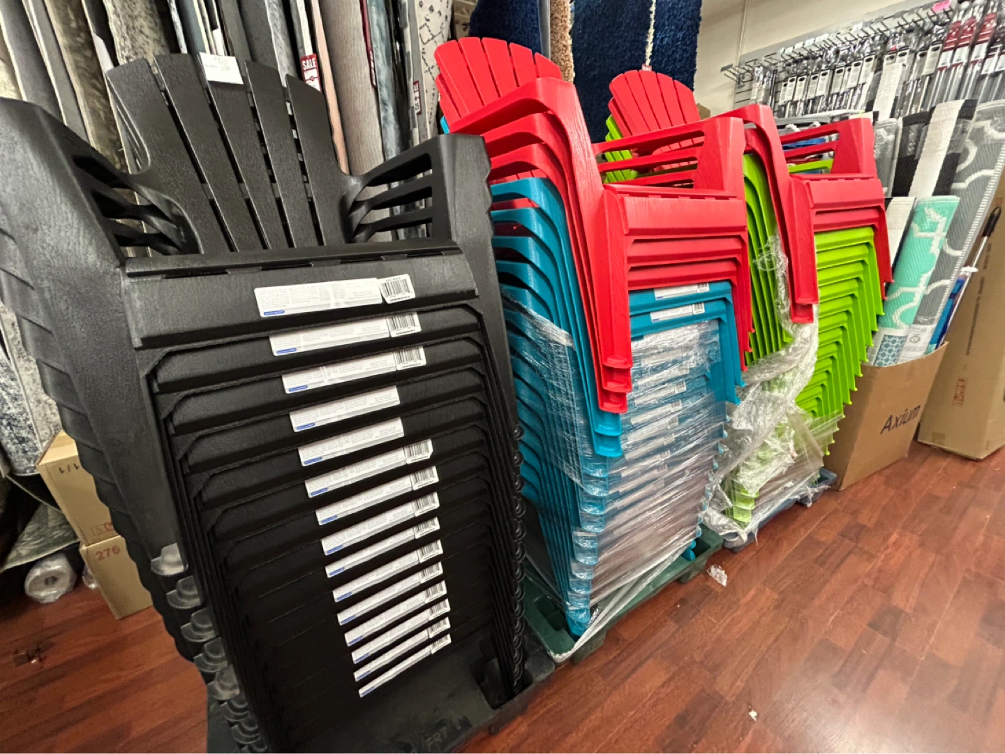 Plastic Adirondack Chairs - Red, Teal, Green - photo 5