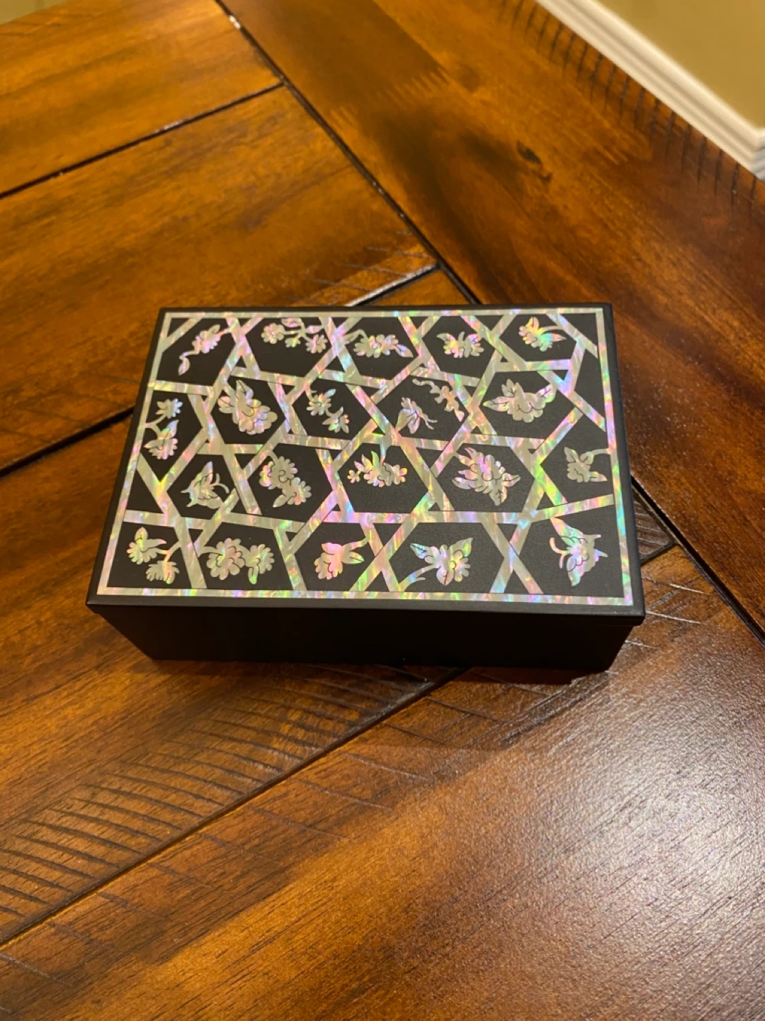 NEW Business card Box with Mother of Pearl Inlay