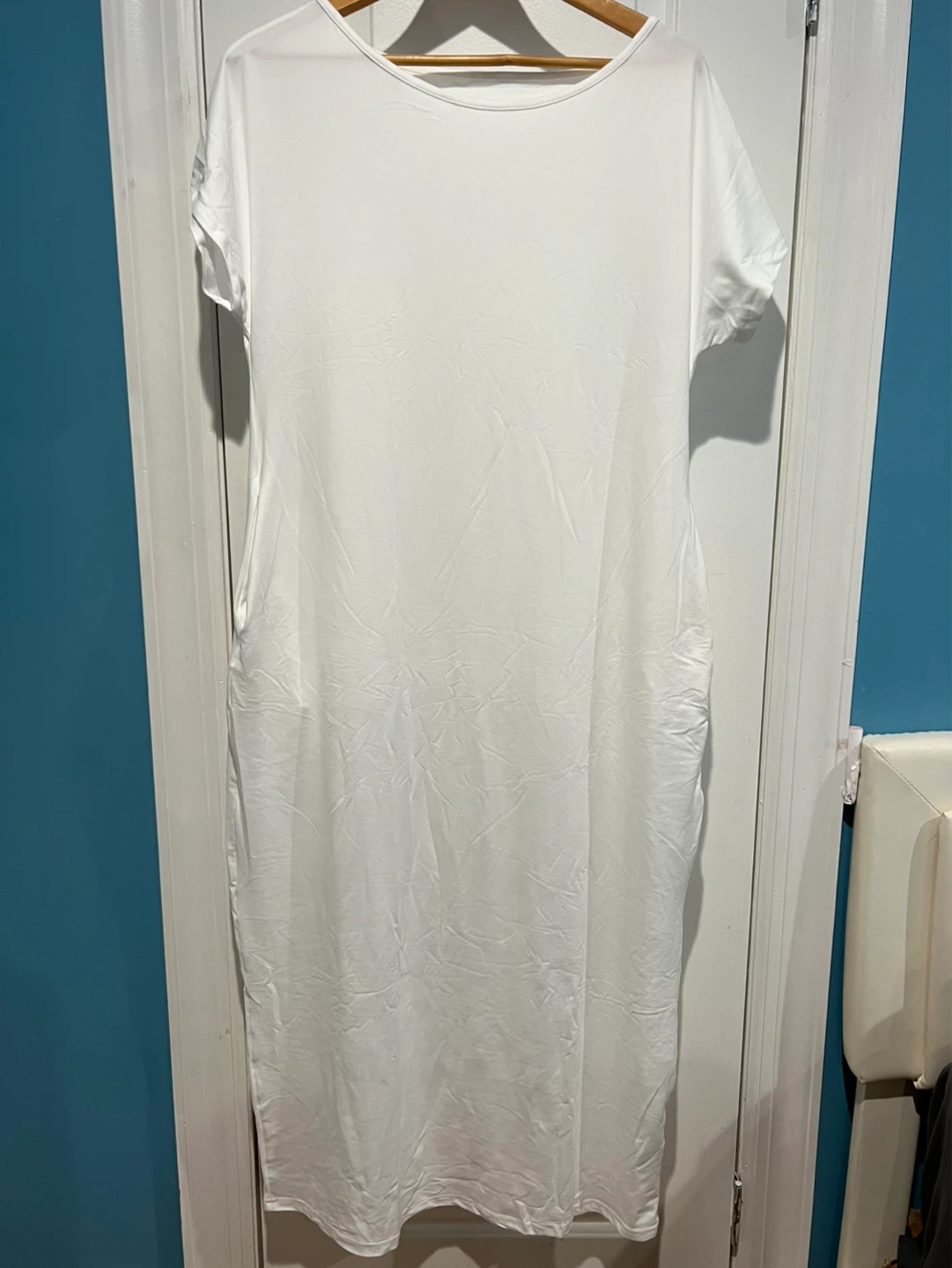 White T-Shirt Dress - Size M - photo 2