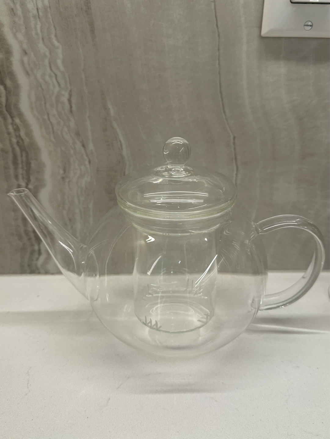 Clear Glass Teapot with Infuser
