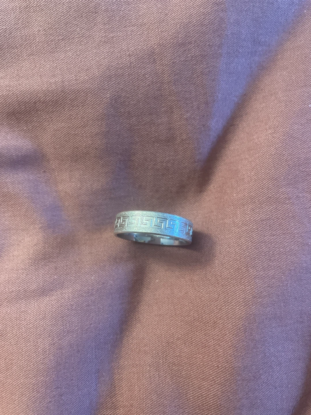 Greek Key Band Ring