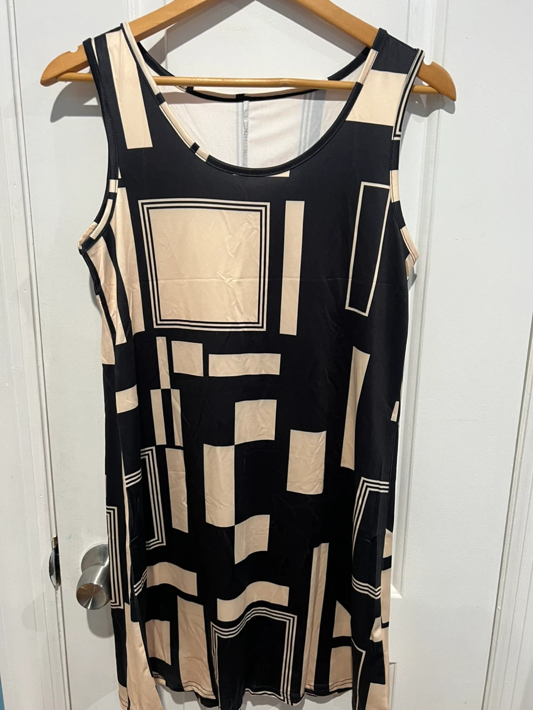Sleeveless Geometric Print Dress