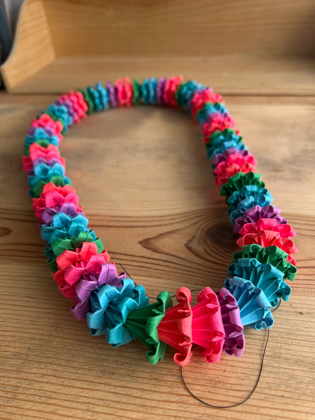 Two Paper Lei Necklaces - Bright Colours & Jamaica Colours