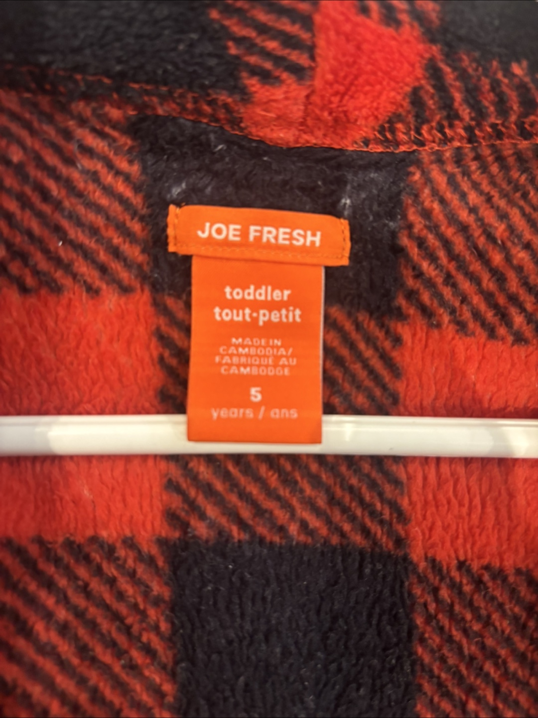 Joe Fresh Toddler Plaid Fleece Robe - Size 5 - photo 3