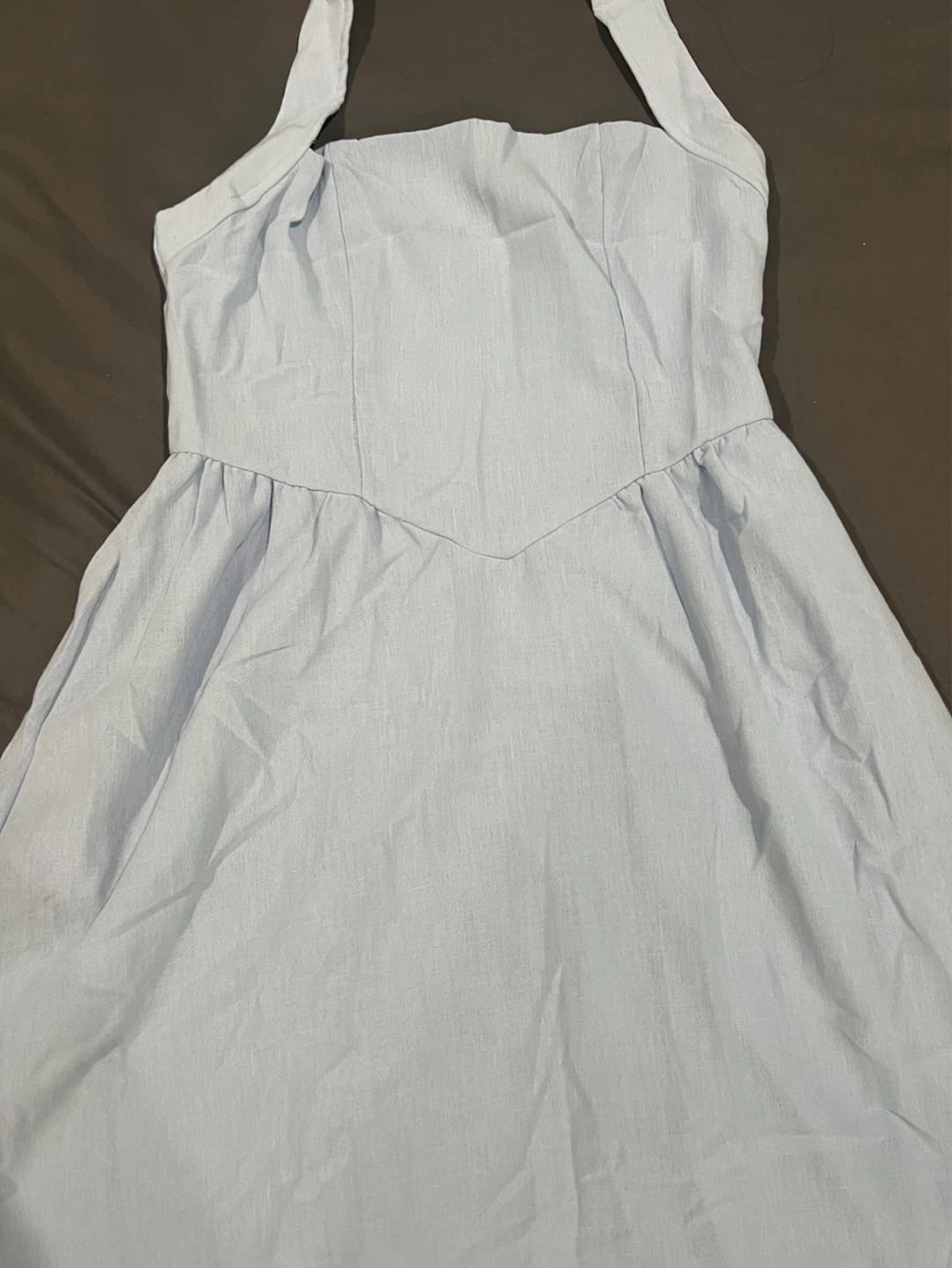 Light Blue Halter Neck Maxi Dress - photo 3
