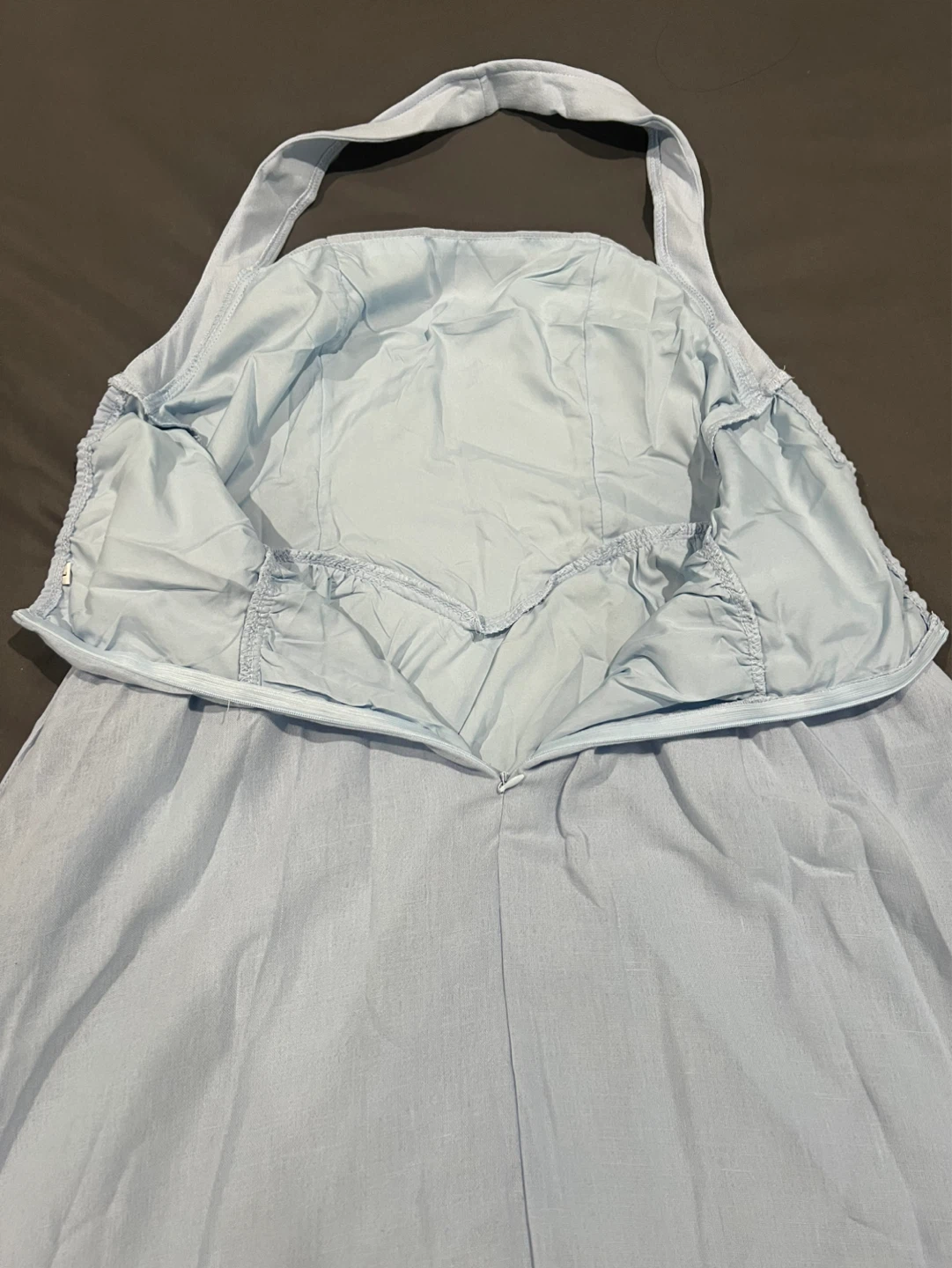 Light Blue Halter Neck Maxi Dress - photo 5