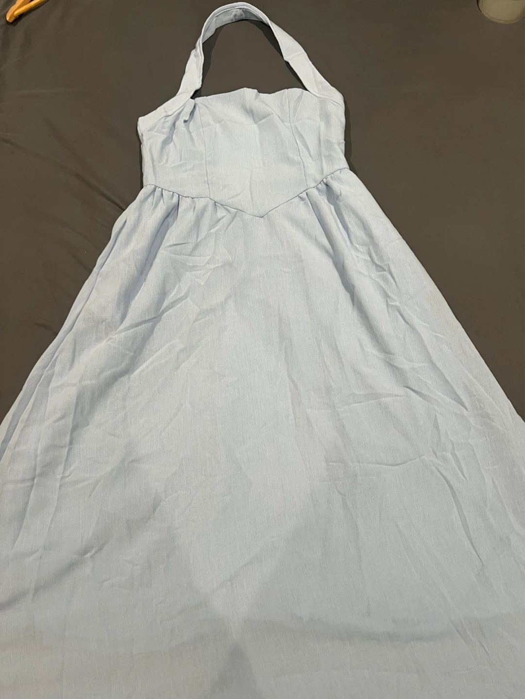 Light Blue Halter Neck Maxi Dress - photo 2