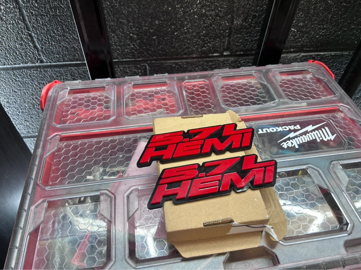 2x 6.1L HEMI Emblem Badge Stickers