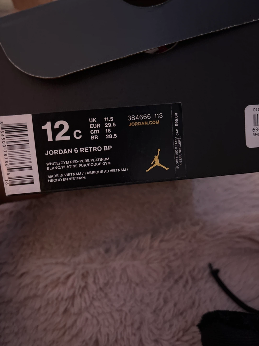Jordan 6 Retro BP Toddler Shoes - photo 4