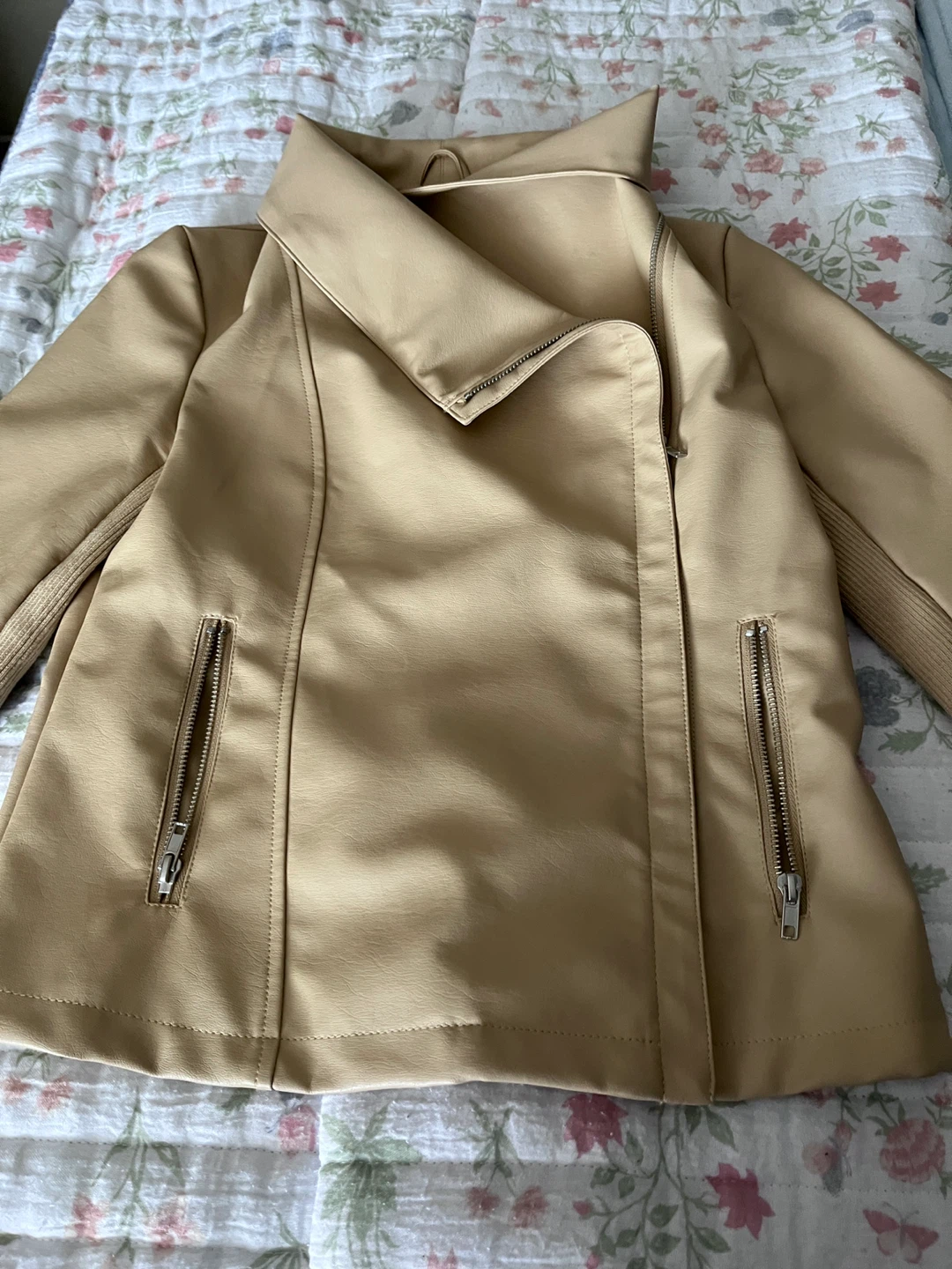 Steve Madden Tan Faux Leather Moto Jacket - photo 3