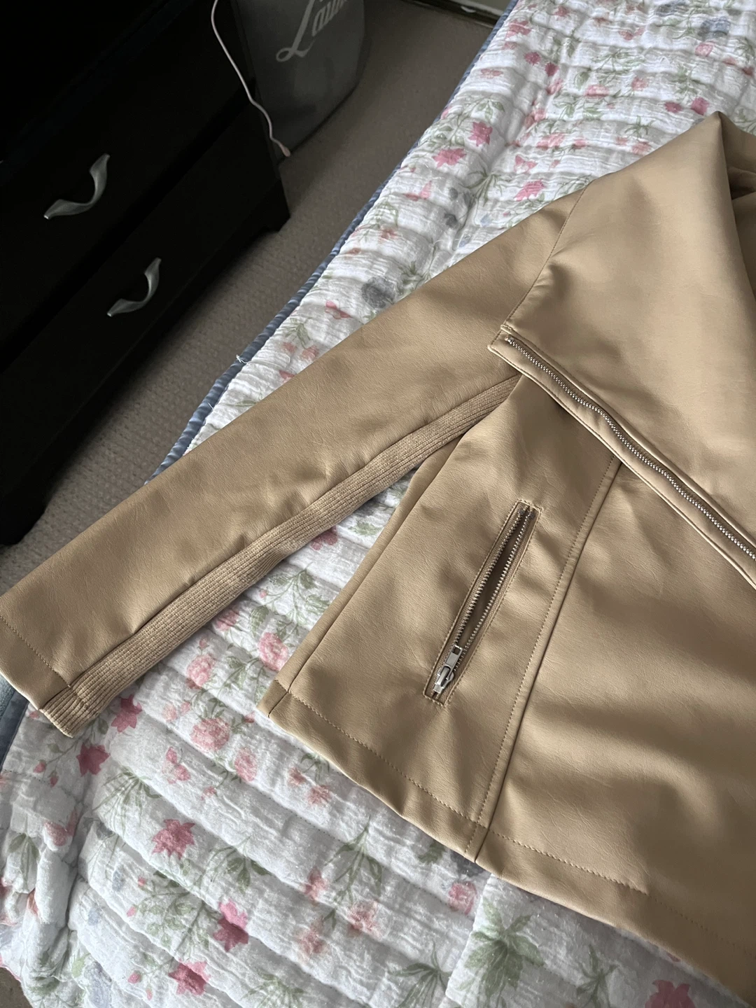 Steve Madden Tan Faux Leather Moto Jacket - photo 2