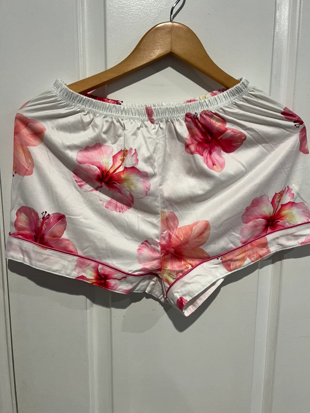 Women's Floral Pajama Set - White & Pink - photo 2