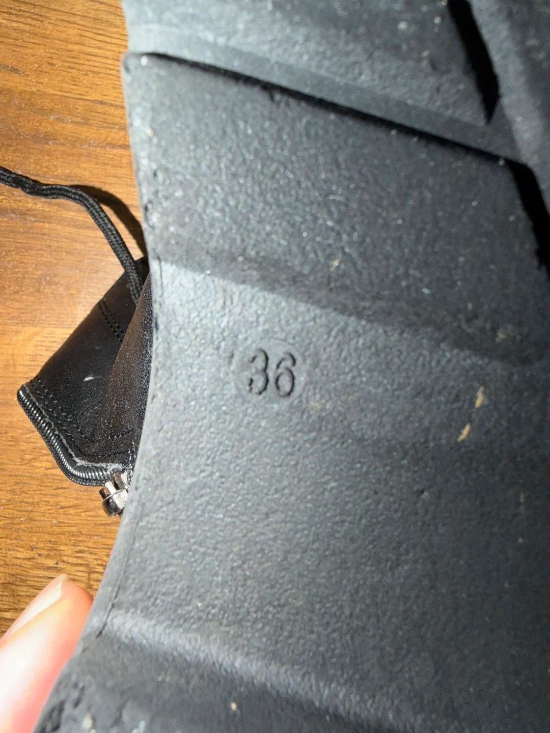 Black Combat Boots with Heart Detail - photo 5