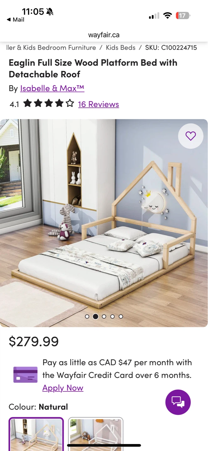House Frame Kids Bed + Mattress (Full Size)