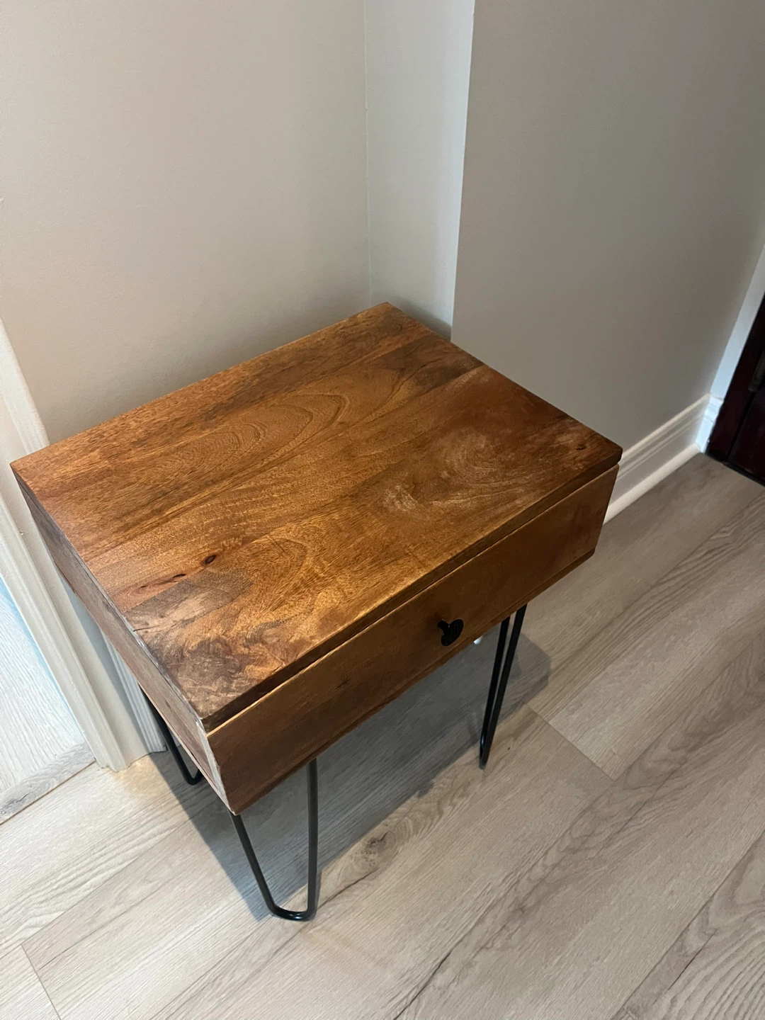 Wooden Side Table with Drawer - photo 3
