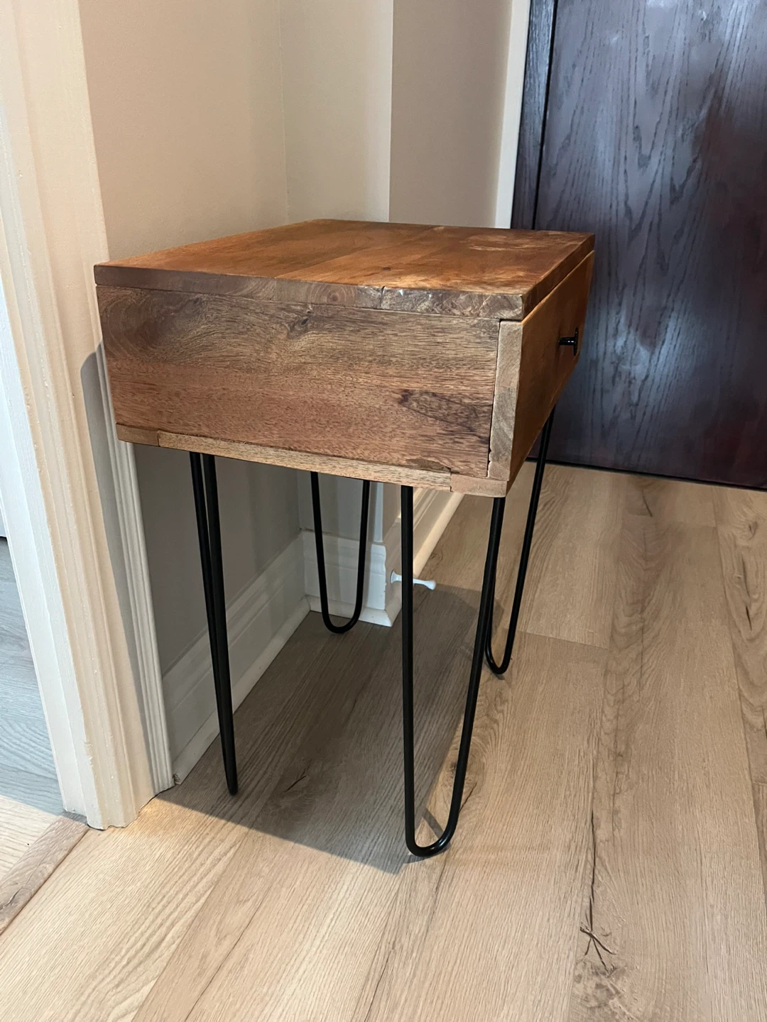 Wooden Side Table with Drawer - photo 5