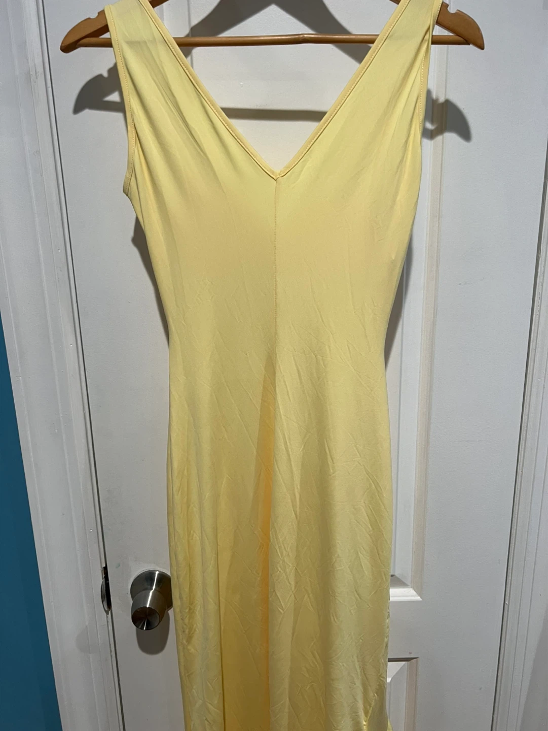 Yellow Sleeveless V-Neck Maxi Dress - photo 4
