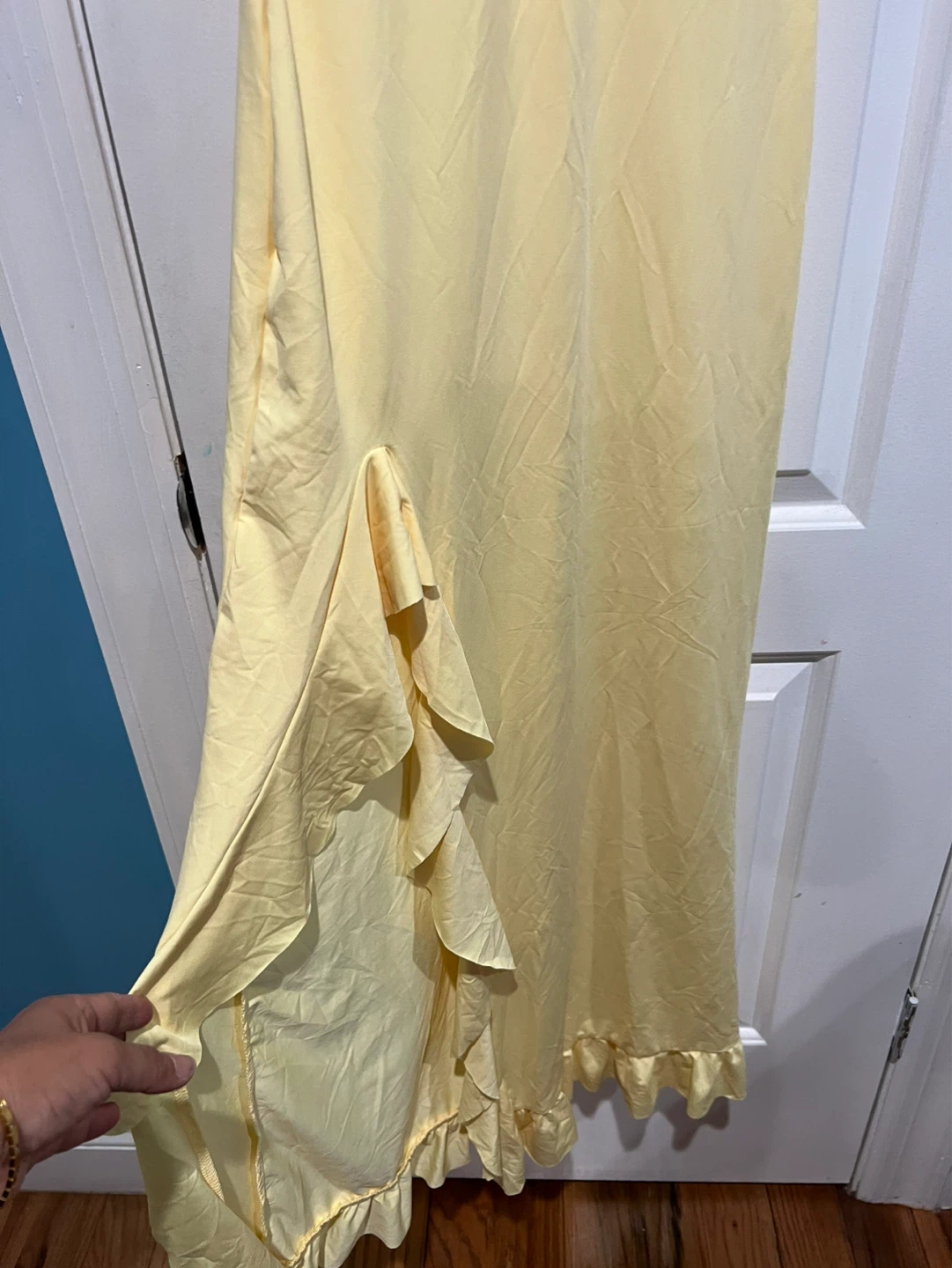 Yellow Sleeveless V-Neck Maxi Dress - photo 2
