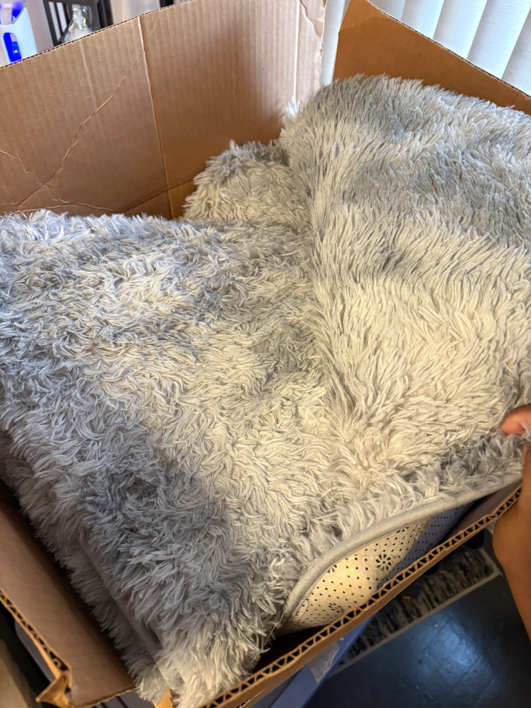 Deerhoo Large Shag Area Rug - Tie-Dyed Light Grey 8x10 - photo 2