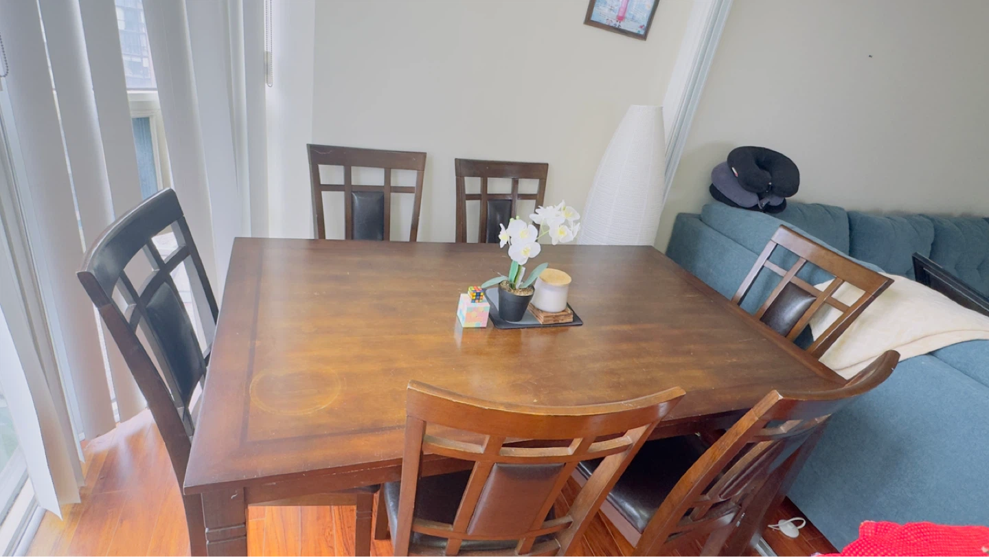 Wooden Dining Table and Chairs Set - photo 2