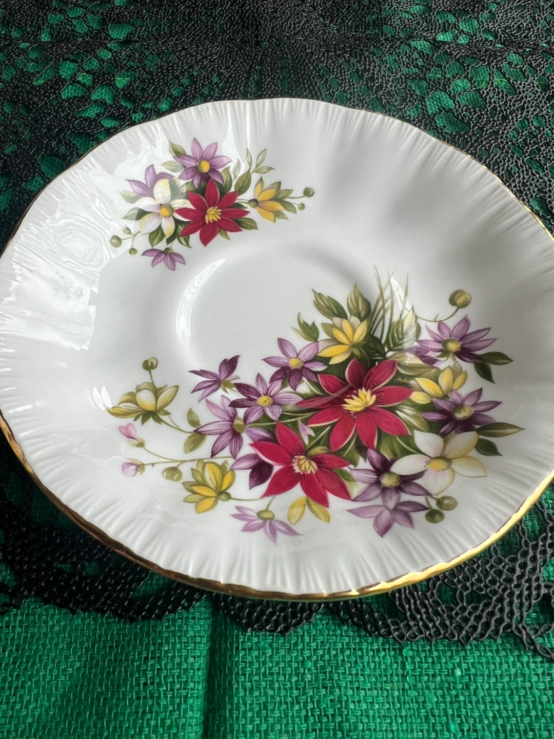 Paragon Flower Festival Fine Bone China Teacup and Saucer - photo 2