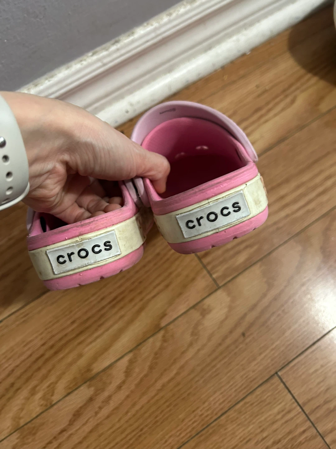 Size 10-11 Crocs Toddler Pink Mickey Mouse Clogs - photo 2