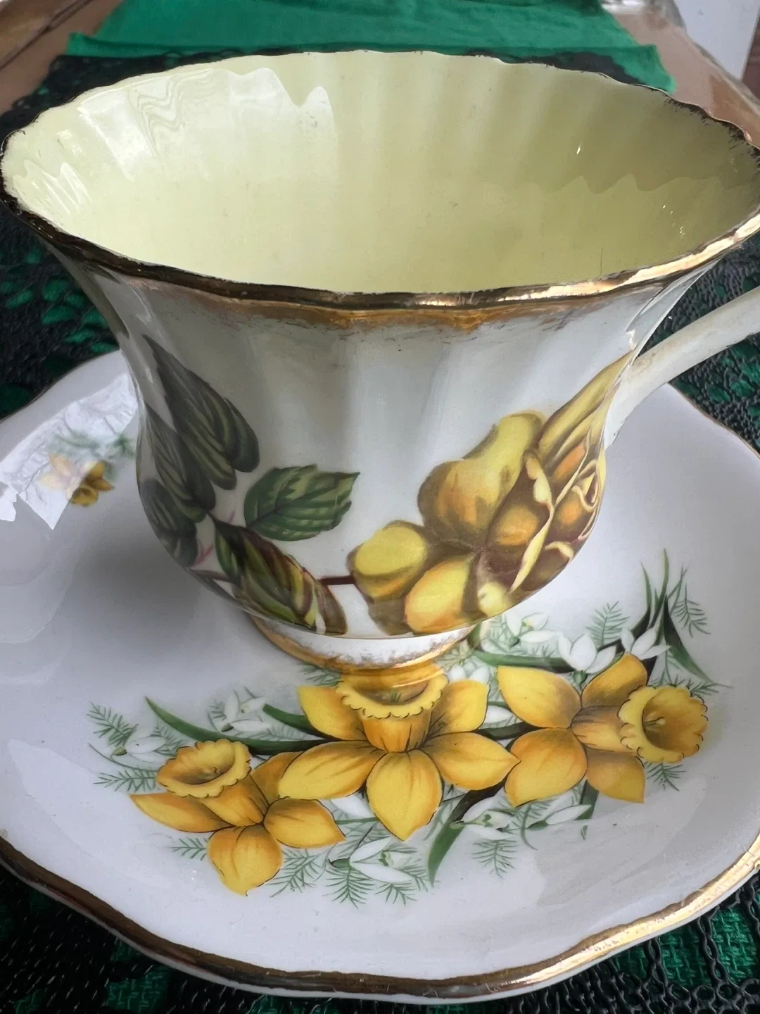 Paragon Fine Bone China Daffodil Teacup and Saucer