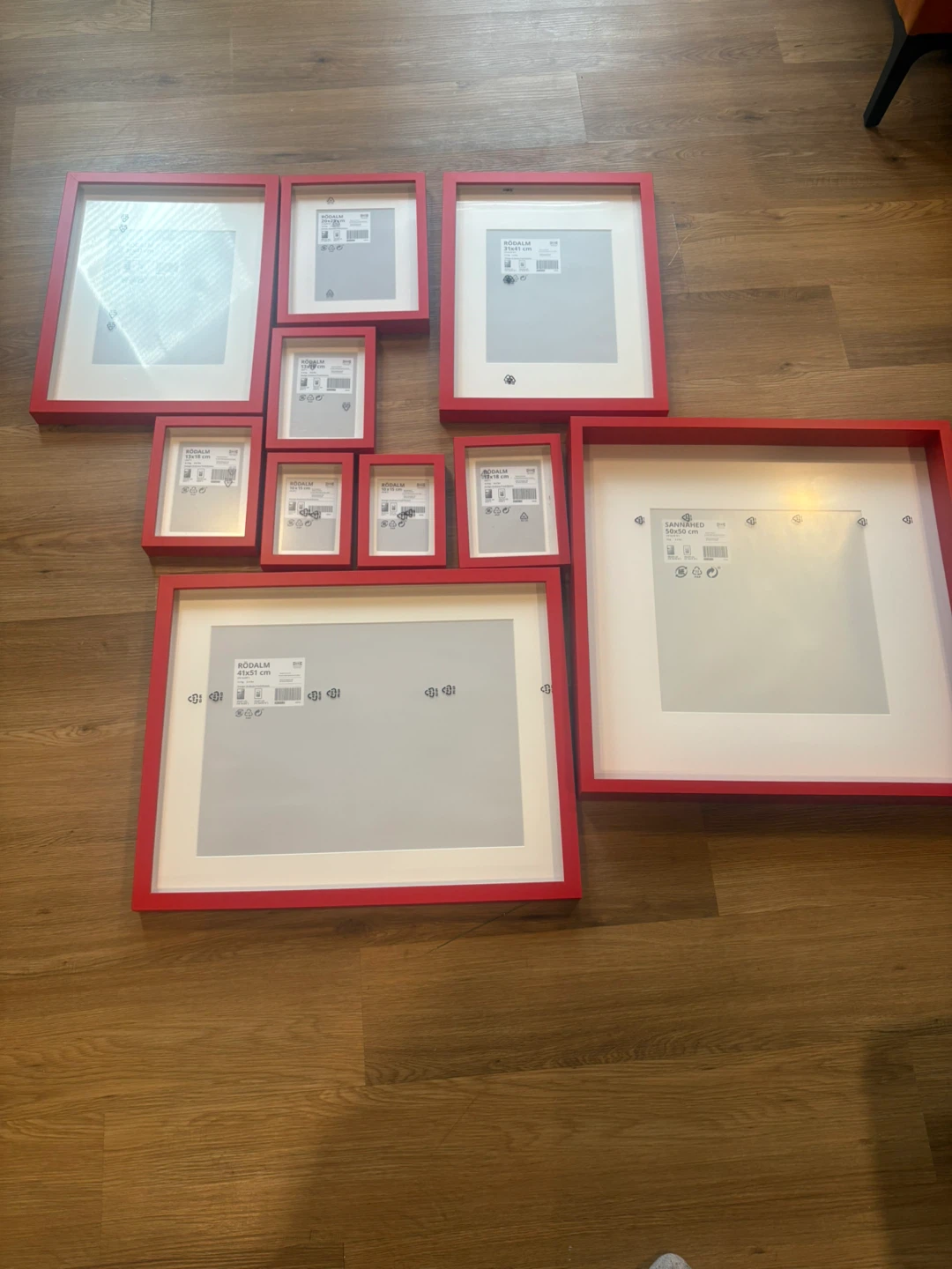 IKEA KODALM Red Picture Frames - Assorted Sizes