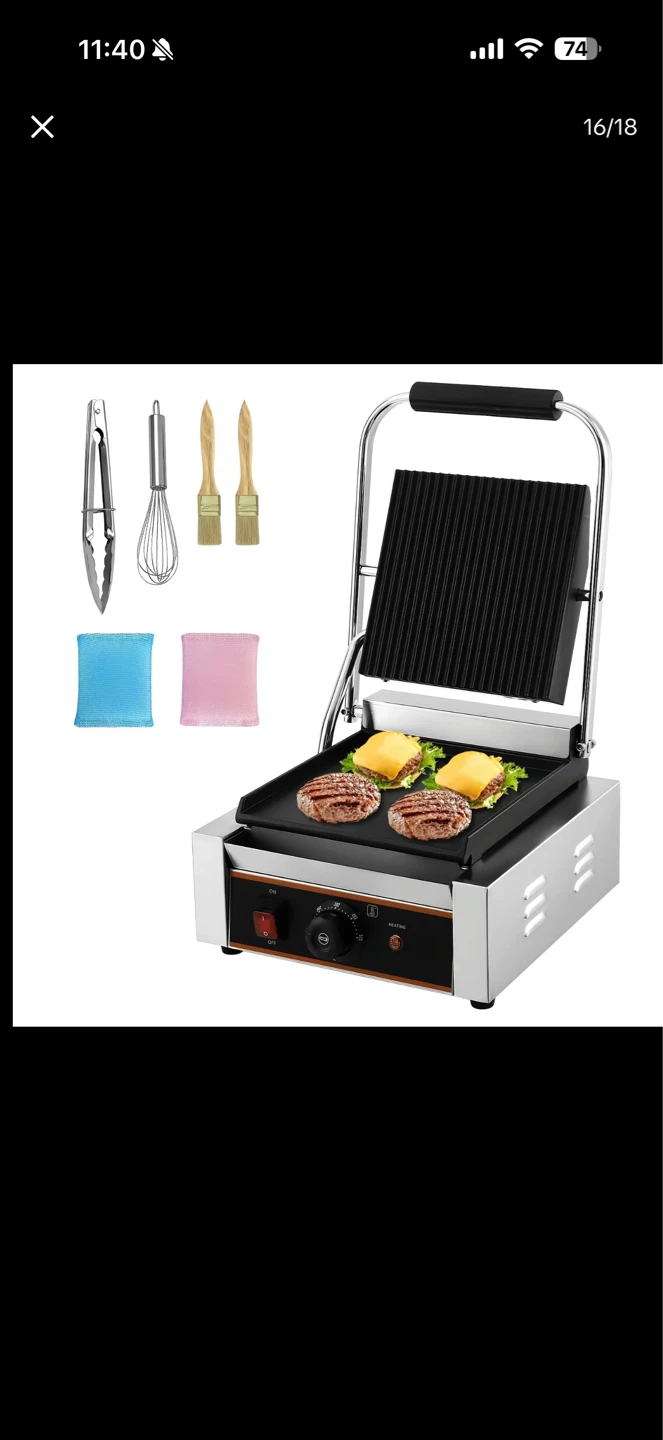 GARVE Commercial Electric Grill