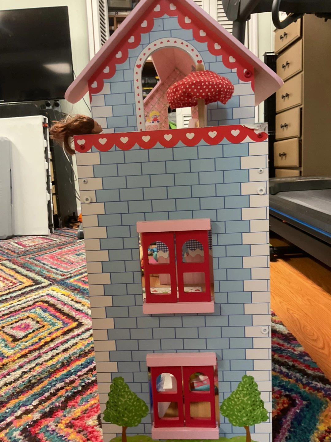 Wooden Dollhouse with Furniture and a variety of different toys - photo 4