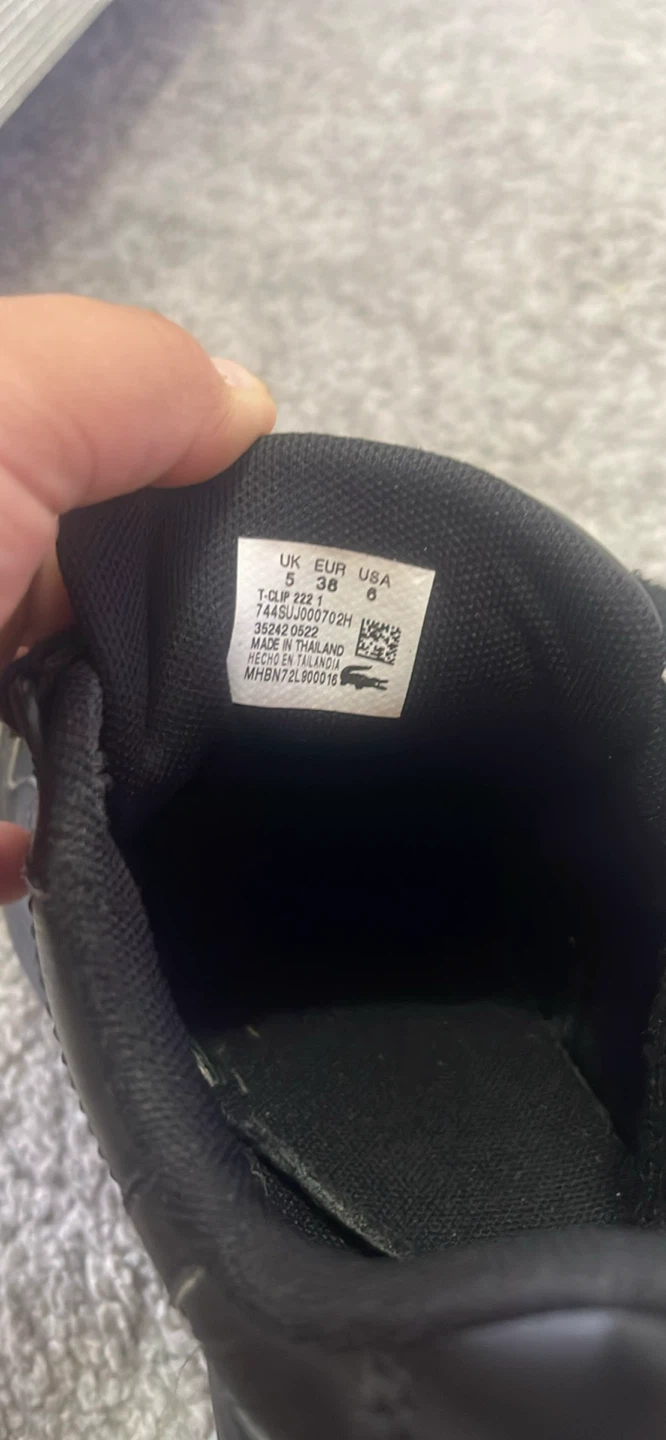 Lacoste Black Leather Sneakers - Size 6 US Women's - photo 4
