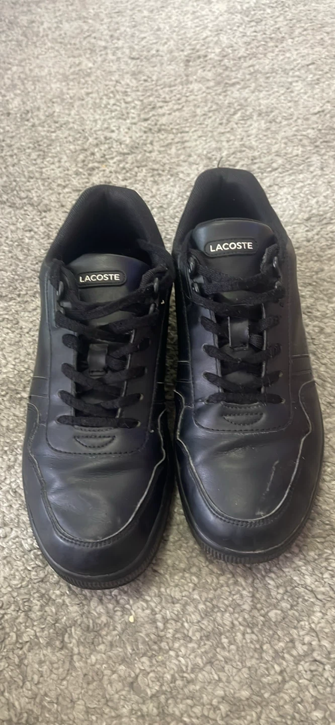Lacoste Black Leather Sneakers - Size 6 US Women's