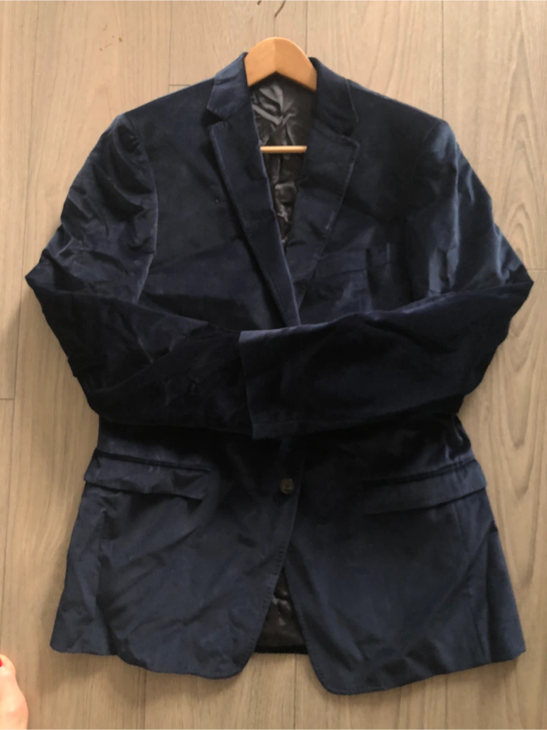 Men’s Versace Collection Navy Velvet Blazer  - Size 42L