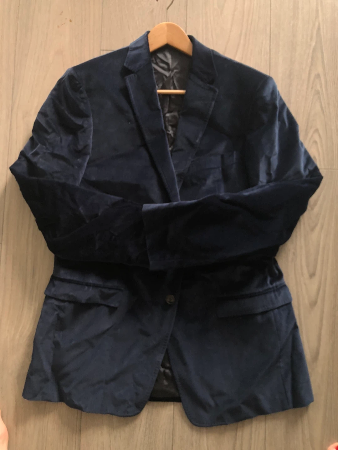 Men’s Versace Collection Navy Velvet Blazer  - Size 42L - photo 2