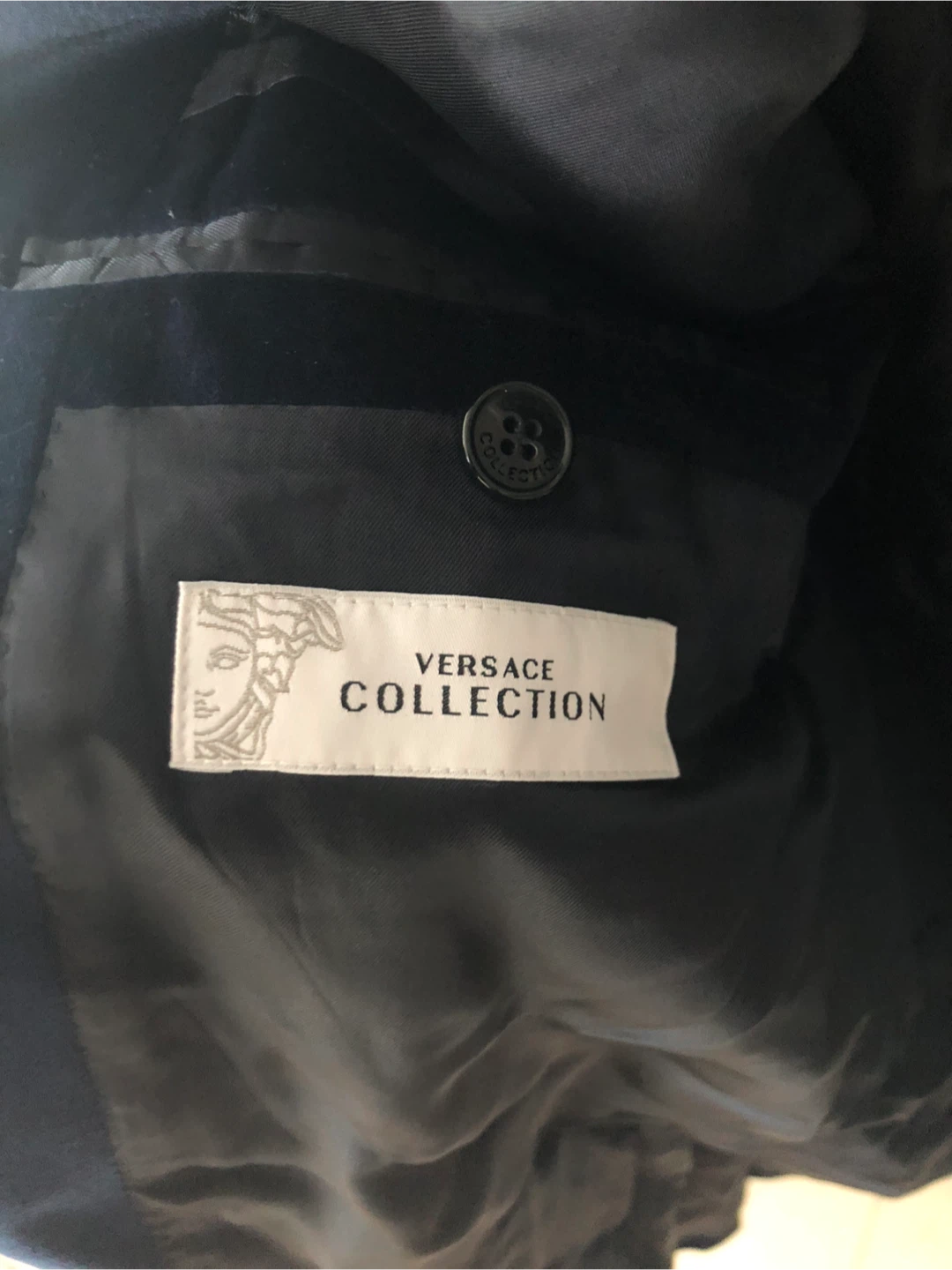 Men’s Versace Collection Navy Velvet Blazer  - Size 42L - photo 5