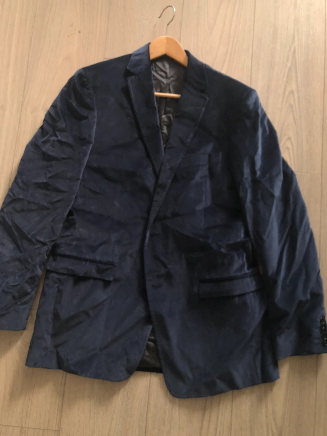 Men’s Versace Collection Navy Velvet Blazer  - Size 42L - photo 3