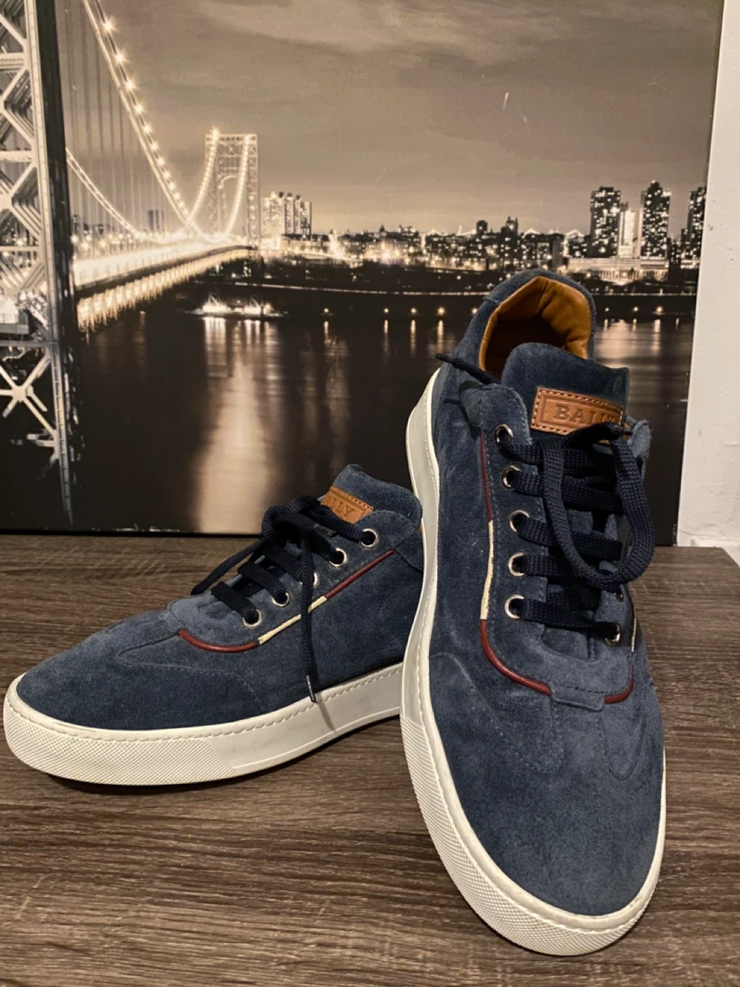 BALLY Navy Blue Suede Sneakers (EU 6.5 / US 7.5) - photo 3