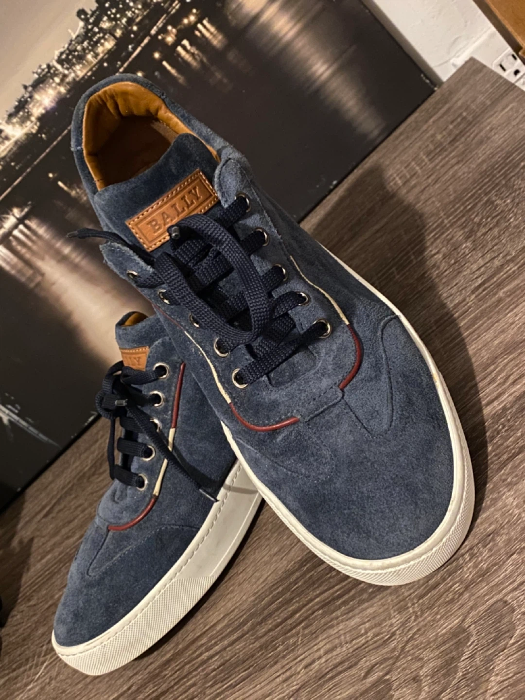 BALLY Navy Blue Suede Sneakers (EU 6.5 / US 7.5) - photo 2