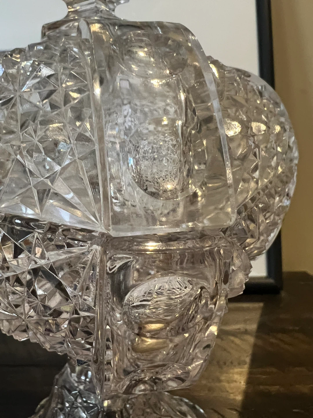Antique Adams & Co Glass Square Pedestal Compote - photo 3