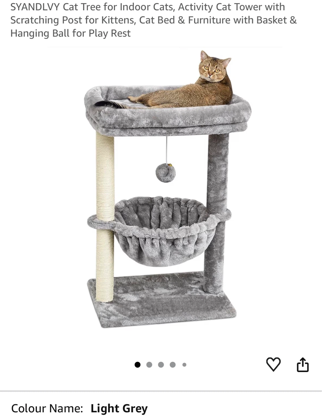Cat Tree for Indoor Cats Activity Cat Tower with Scratching Post