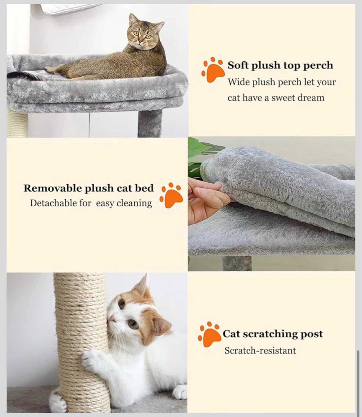 Cat Tree for Indoor Cats Activity Cat Tower with Scratching Post - photo 5