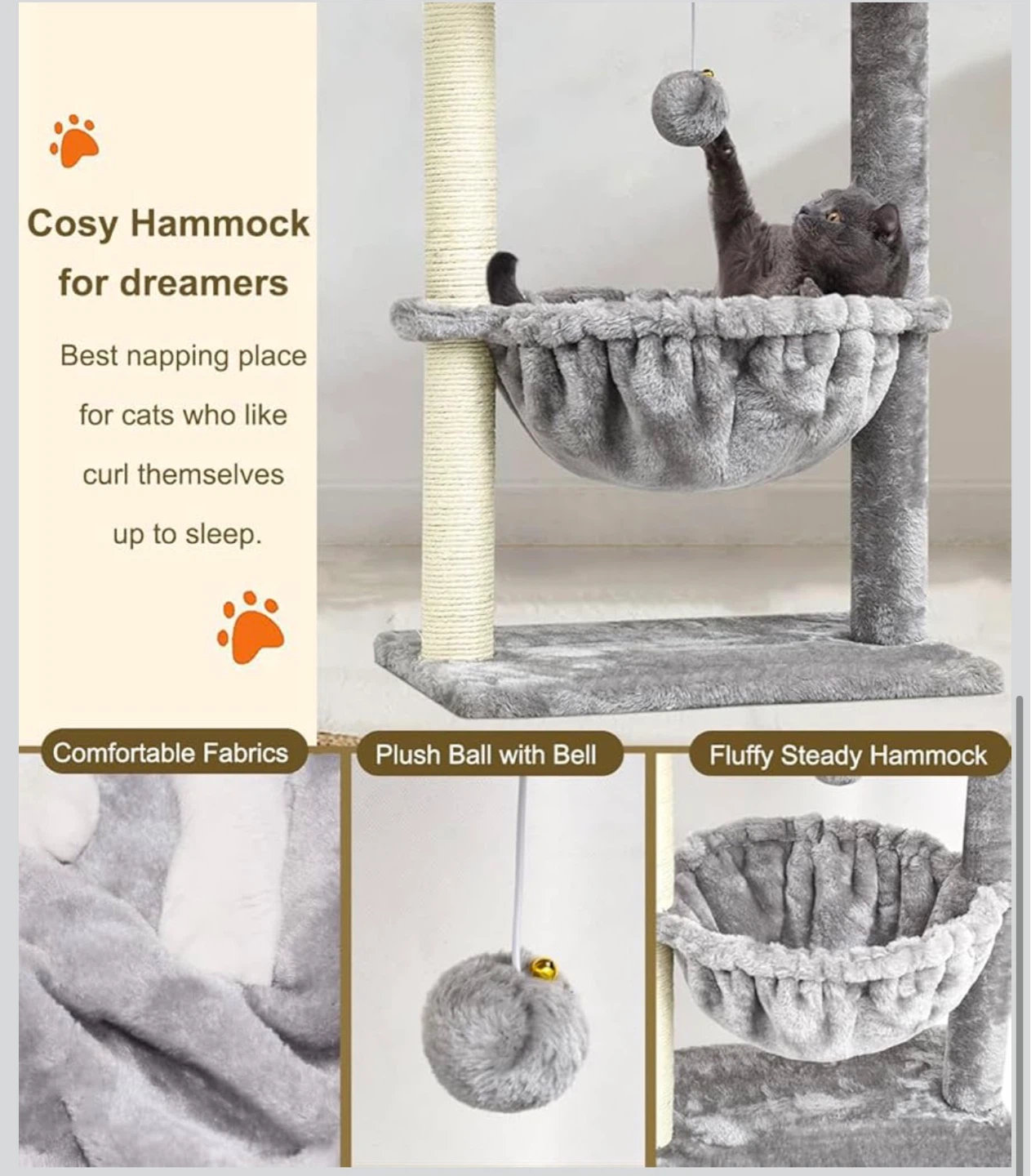 Cat Tree for Indoor Cats Activity Cat Tower with Scratching Post - photo 4