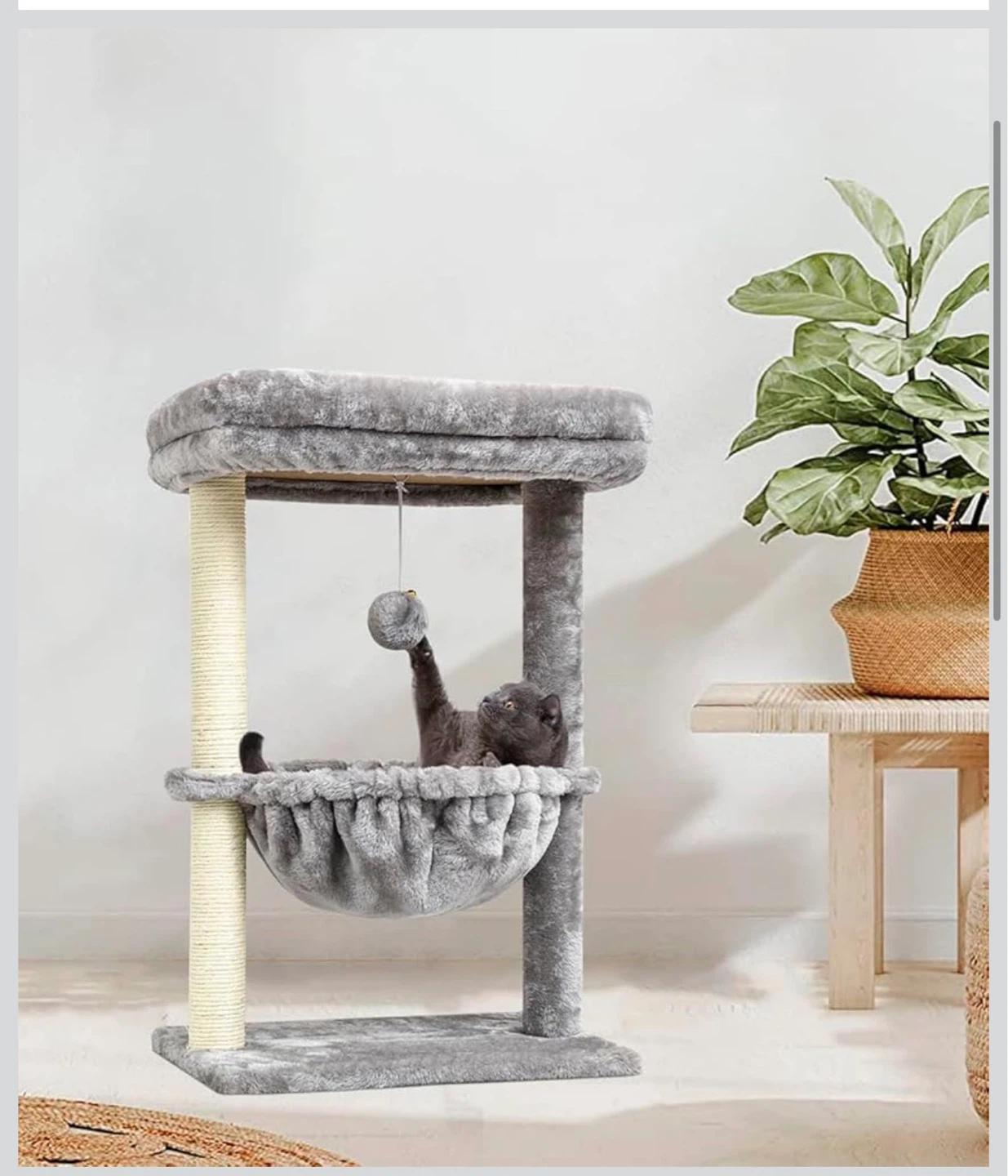 Cat Tree for Indoor Cats Activity Cat Tower with Scratching Post - photo 2