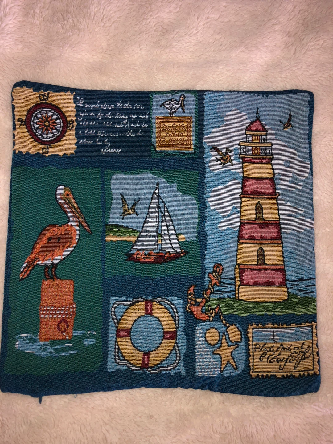 Nautical Tapestry Pillow Cover - photo 3