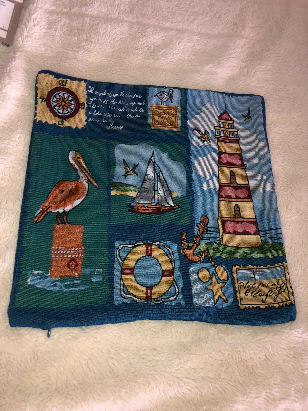 Nautical Tapestry Pillow Cover - photo 2