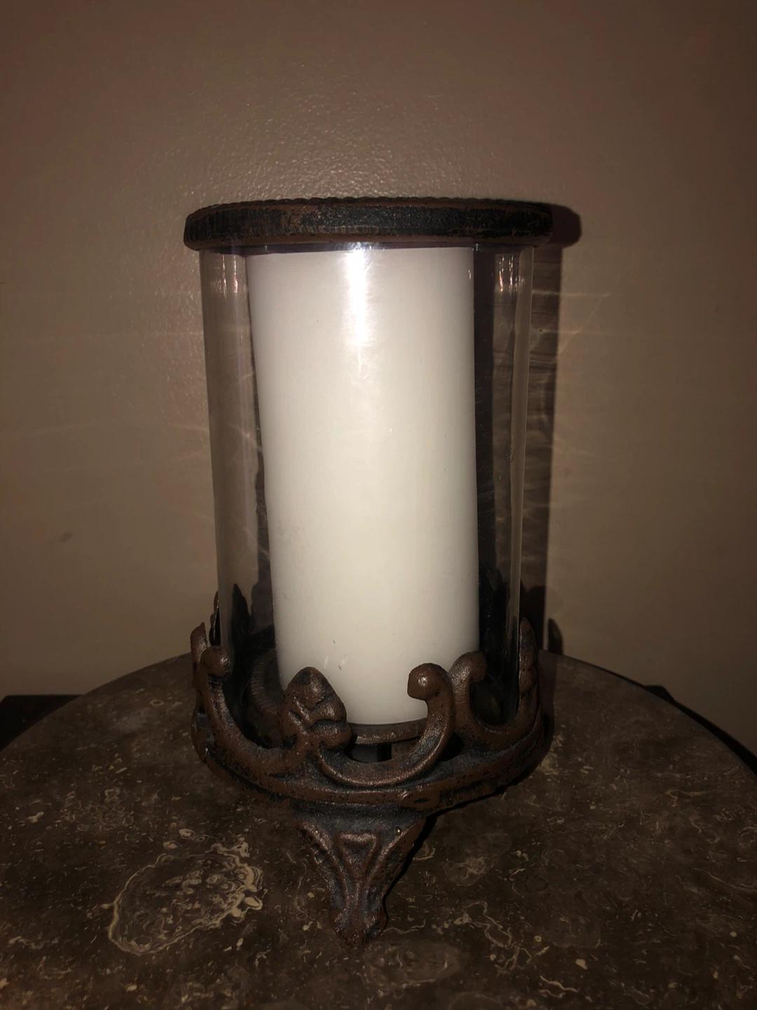 Decorative Candle Holder with Pillar Candle