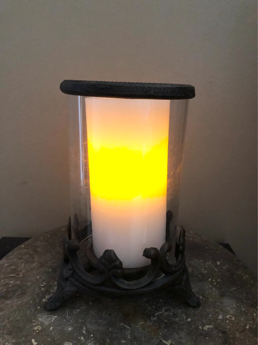 Decorative Candle Holder with Pillar Candle - photo 2