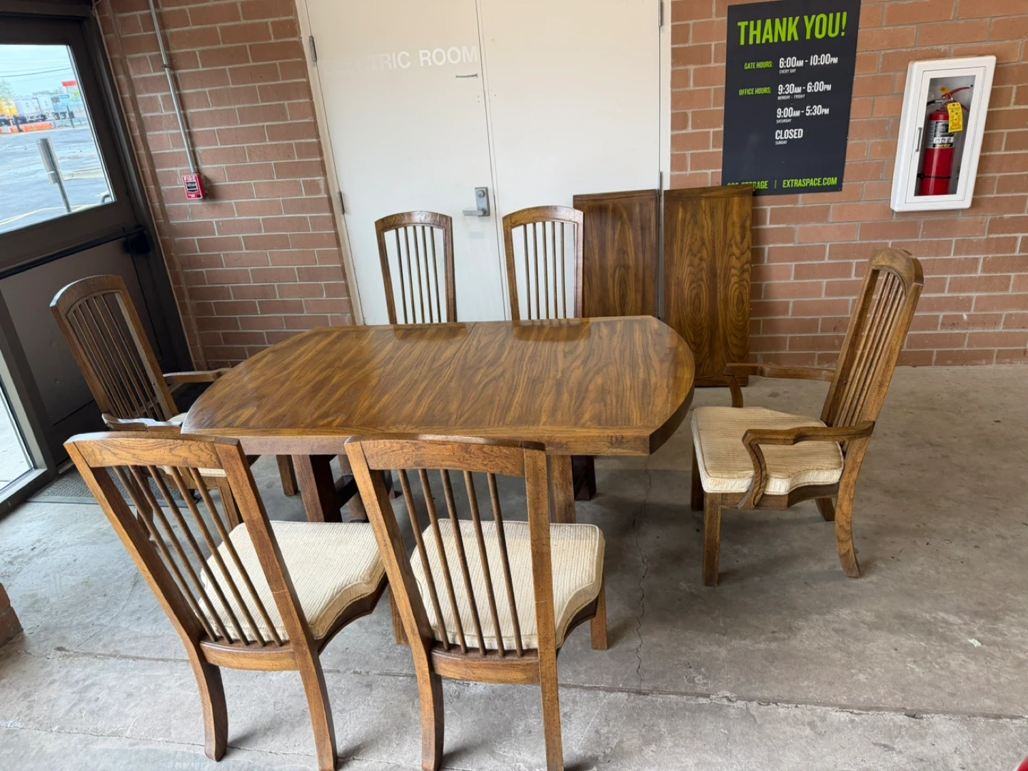 Wooden Dining Table with 6 Chairs - photo 2