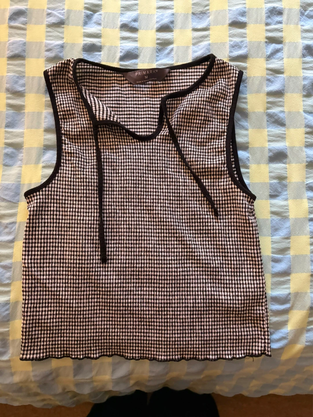 Primark Gingham Sleeveless Top Size M