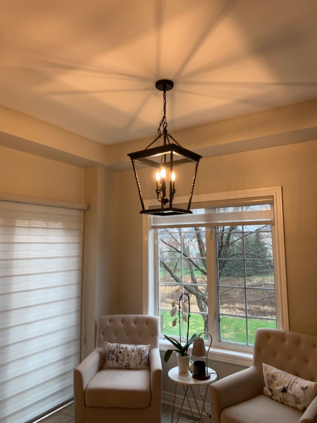 Black Lantern Pendant Light Fixture - photo 2